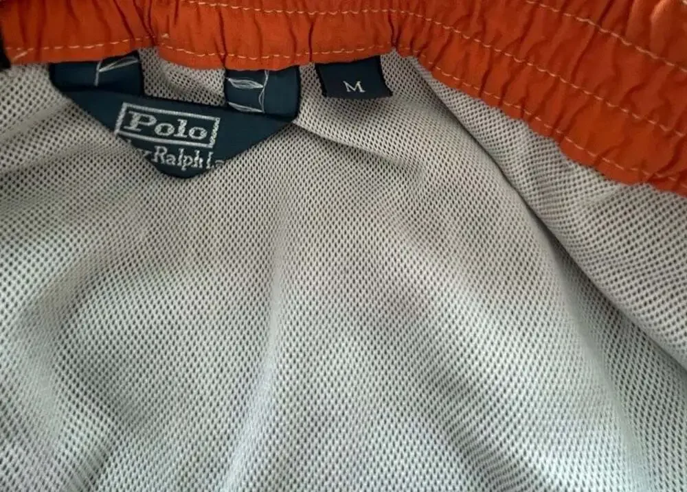 Polo Ralph Lauren Vintage Cargo Swim Trunks Olive Green Size Medium